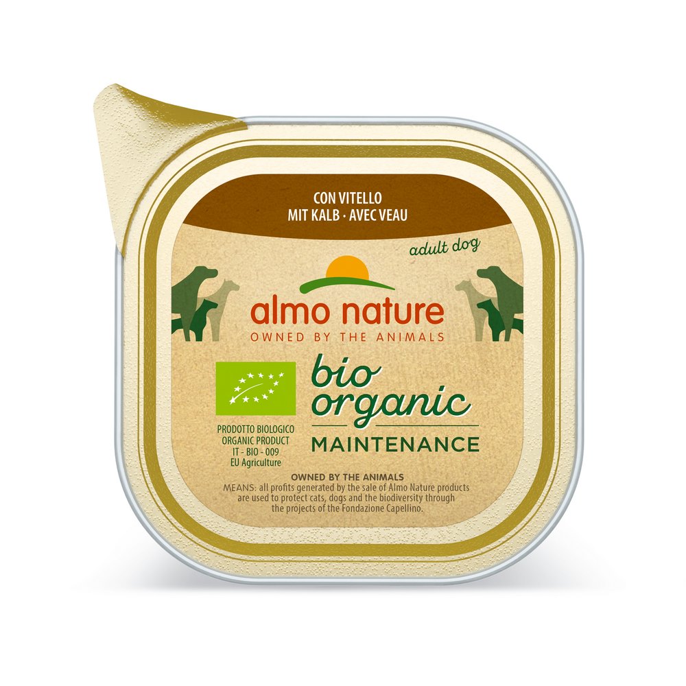 Almo Nature - Almo Nature - Barquettes Bio Organic pour Chien au Veau 100g