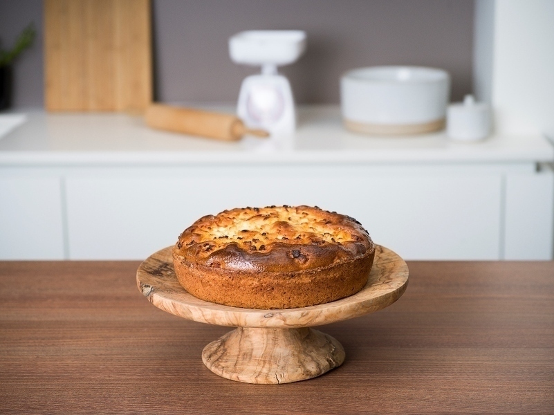 Plat à tarte ou à gâteau en faïence U&C Sarreguemines décor floral printanier | Selency
