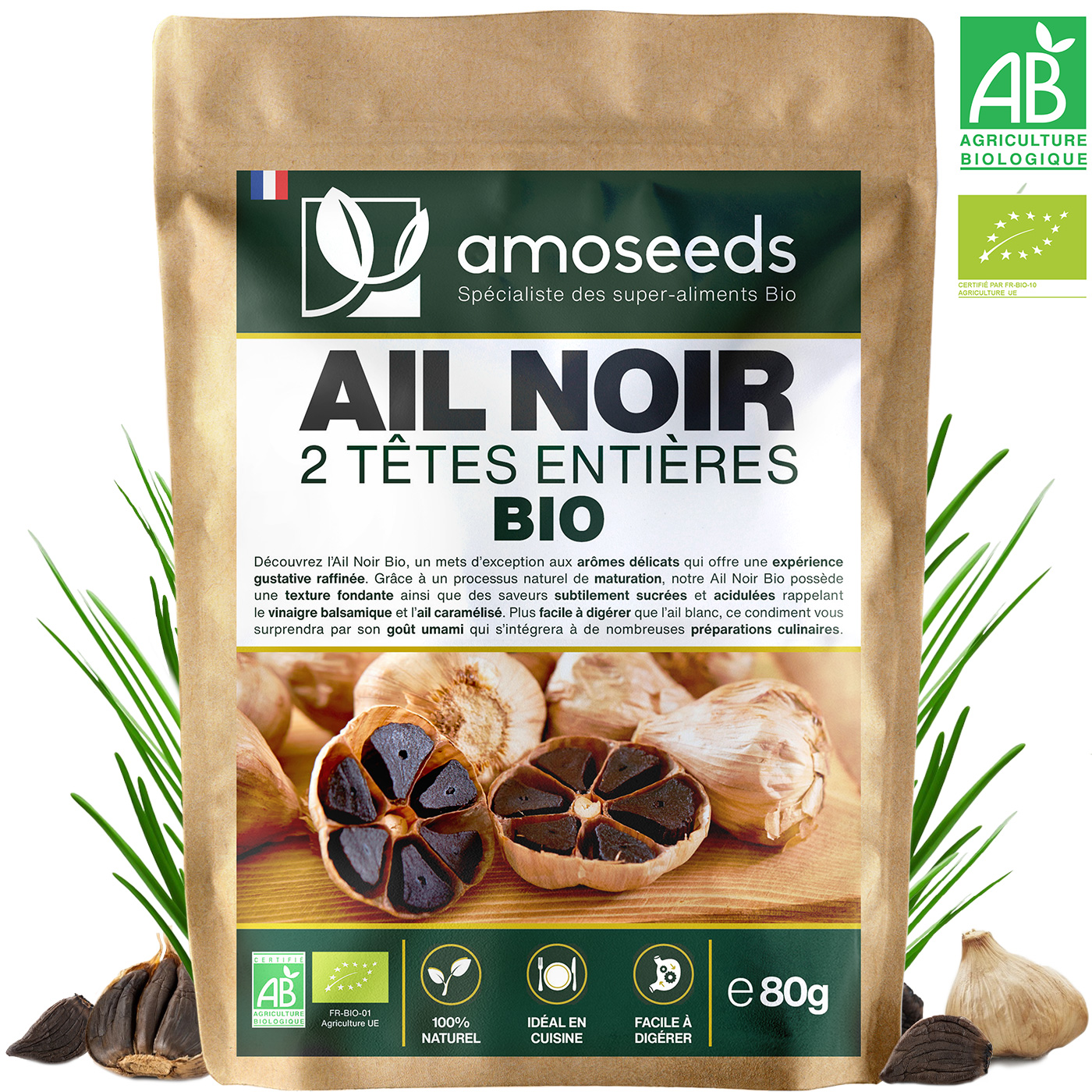 Gingembre En Poudre Bio Amoseeds 200g - Antioxydant, Articulations, Anti-nausée