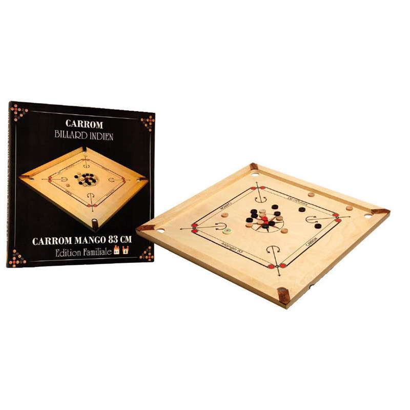 Gioco Da Tavolo Carrom Di Qualità Premium - Dimensioni 83x83 Cm, Completo Di Striker E Monete - ND Sports