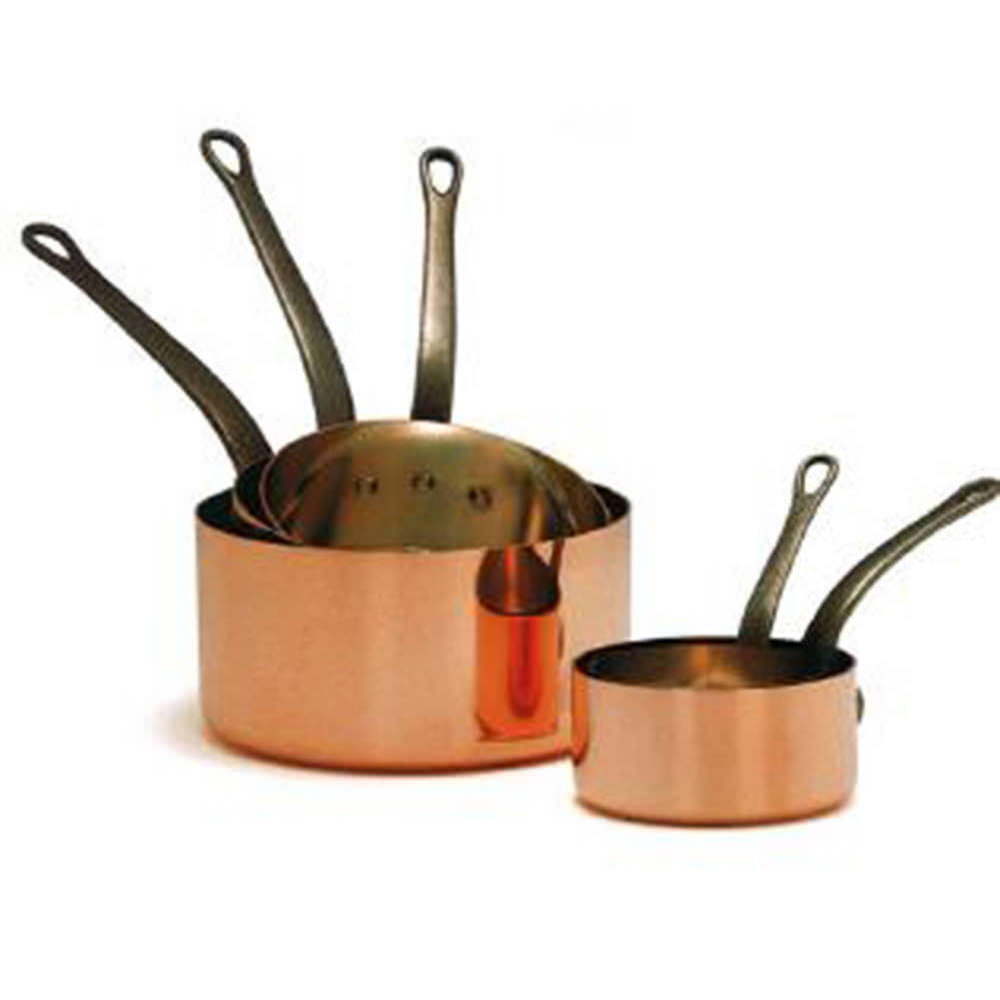 Lot De 4 Casseroles En Cuivre étamées – Poêles Et Casseroles – Bon état – Compatibles Gaz