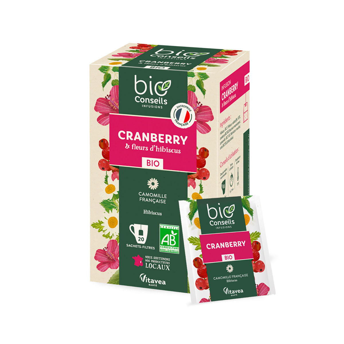 Infusion Cranberry 20 sachets Bio Greenweez