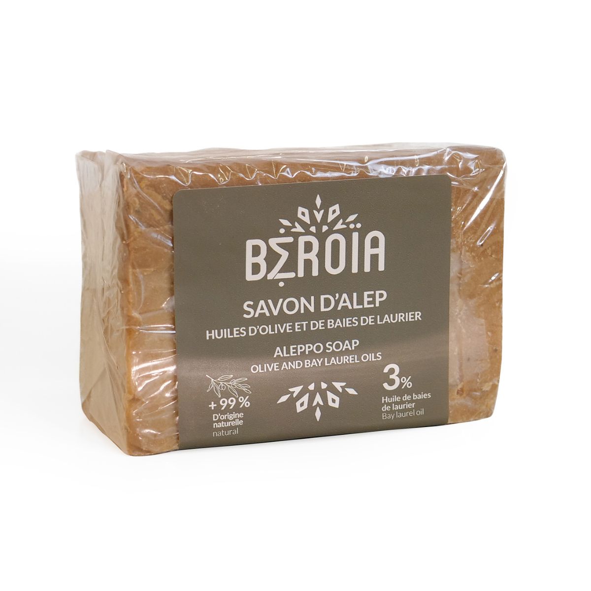 Savon d'Alep 3% Laurier 190g Greenweez