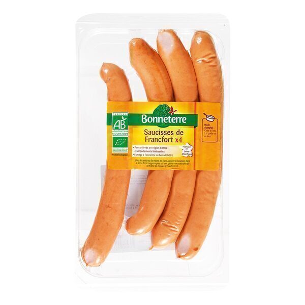 Saucisses de Francfort qualité supérieure x4 240g | Greenweez