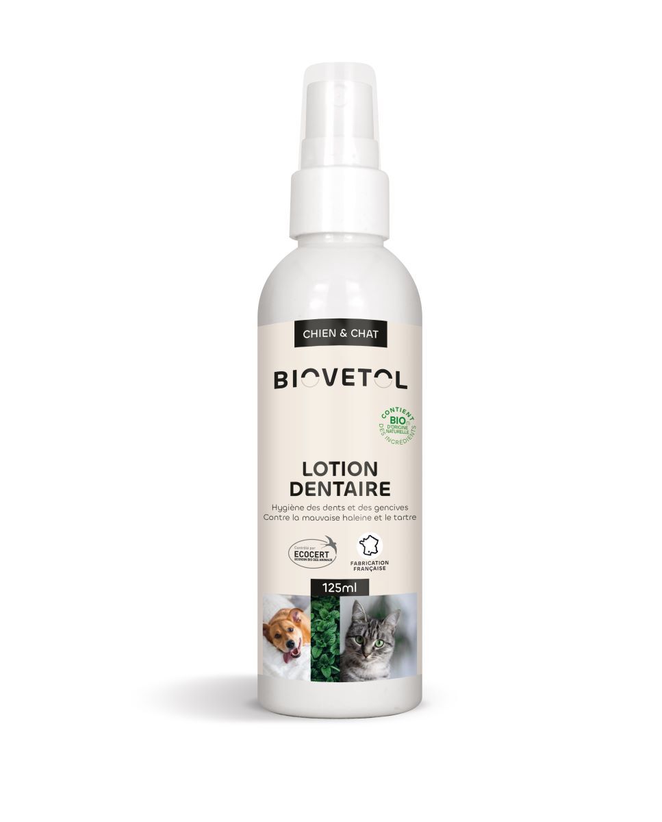 Biovetol - Lotion dentaire chien et chat Bio 125ml