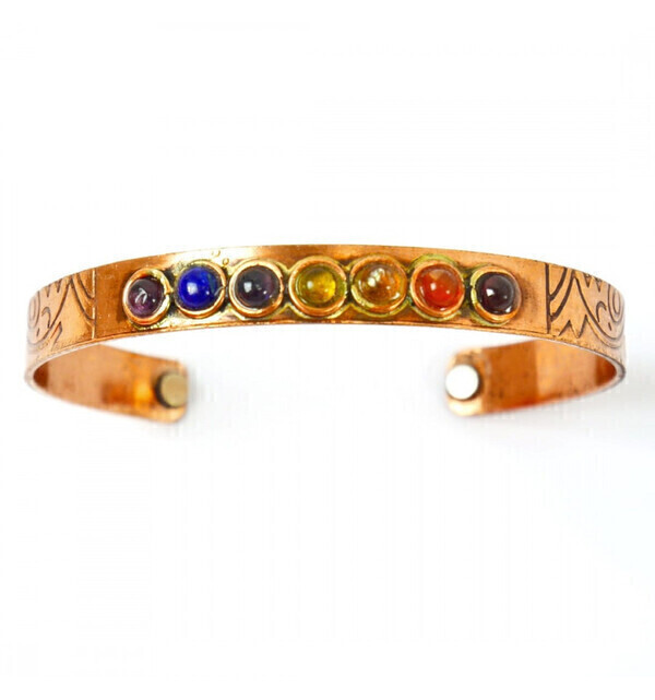 Bracelet cuivre et acier - Beau Pendentif
