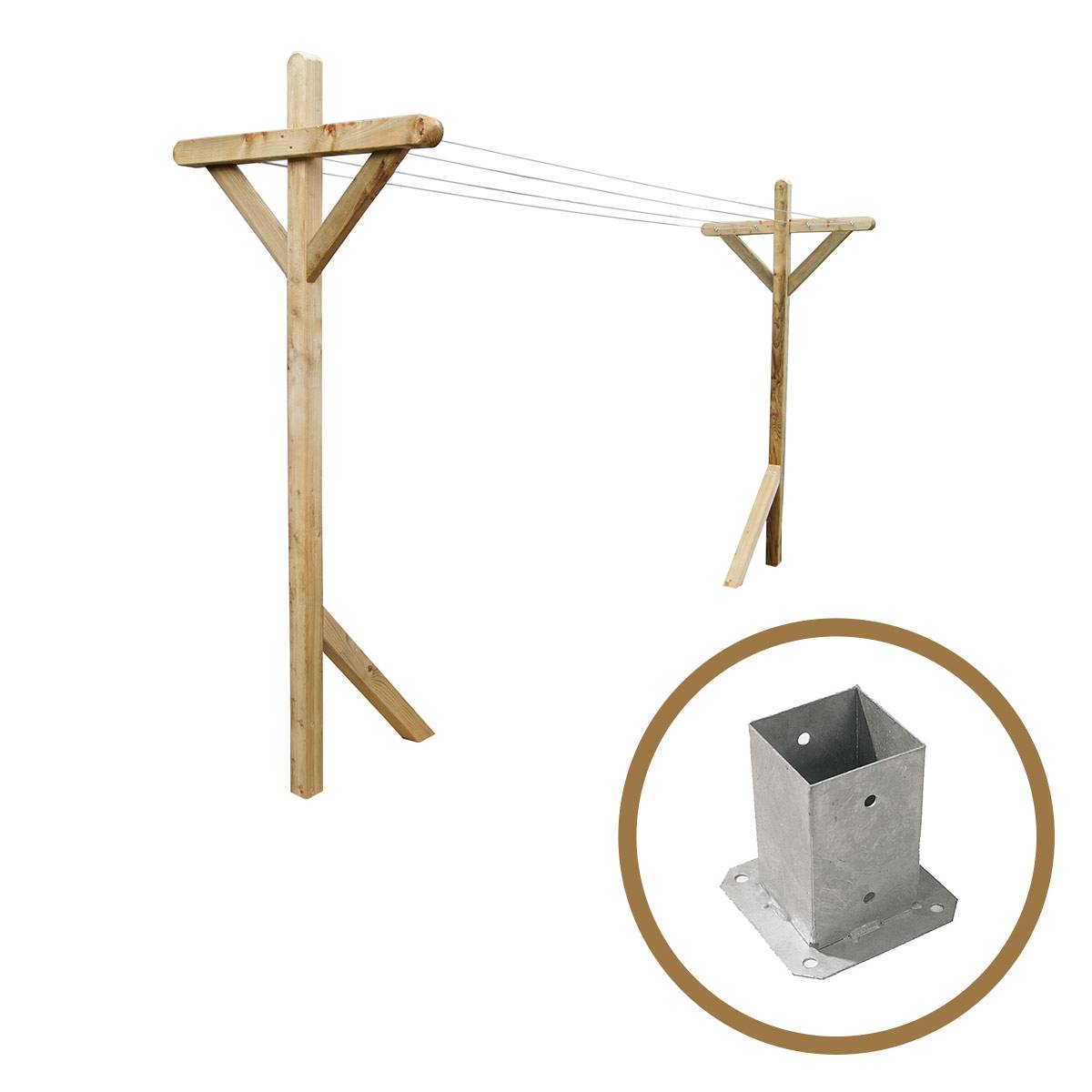Kit tendoir Linge Ext rieur S ville Premium 2 Supports Greenweez kit-tendoir-linge-ext-rieur-s-ville-premium-2-supports-greenweez