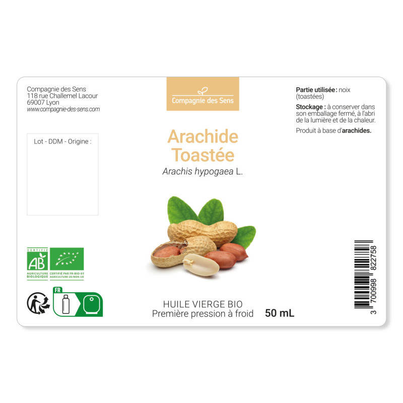Arachide Toaste - Huile Vgtale Vierge BIO - 200mL | Greenweez