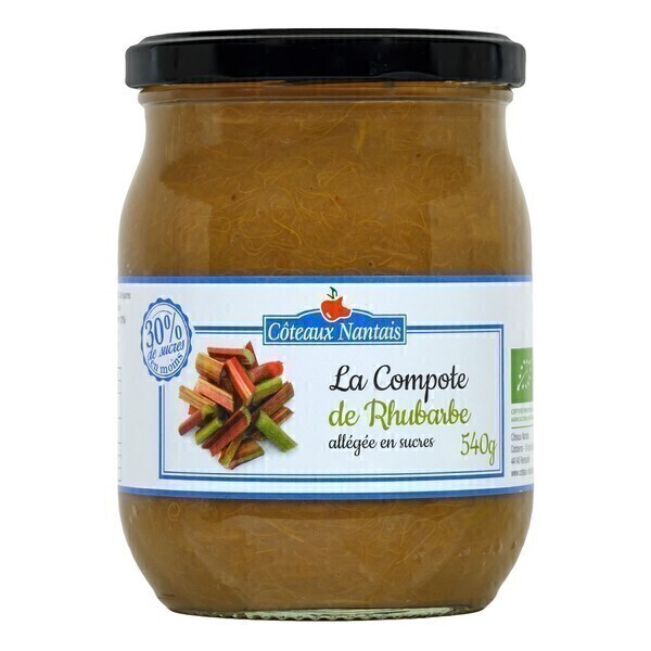 Compote de rhubarbe allégée 540g Greenweez