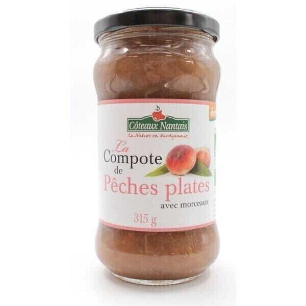 COMPOTE PECHE PLATE 315G AB DEMETER Greenweez