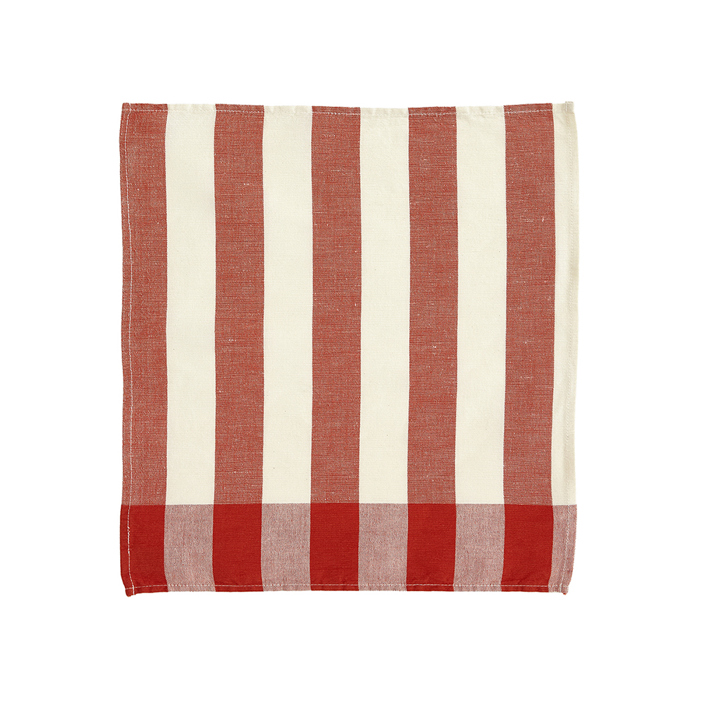 Serviettes en tissu rouge, 10 pièces, 40 x 40 cm