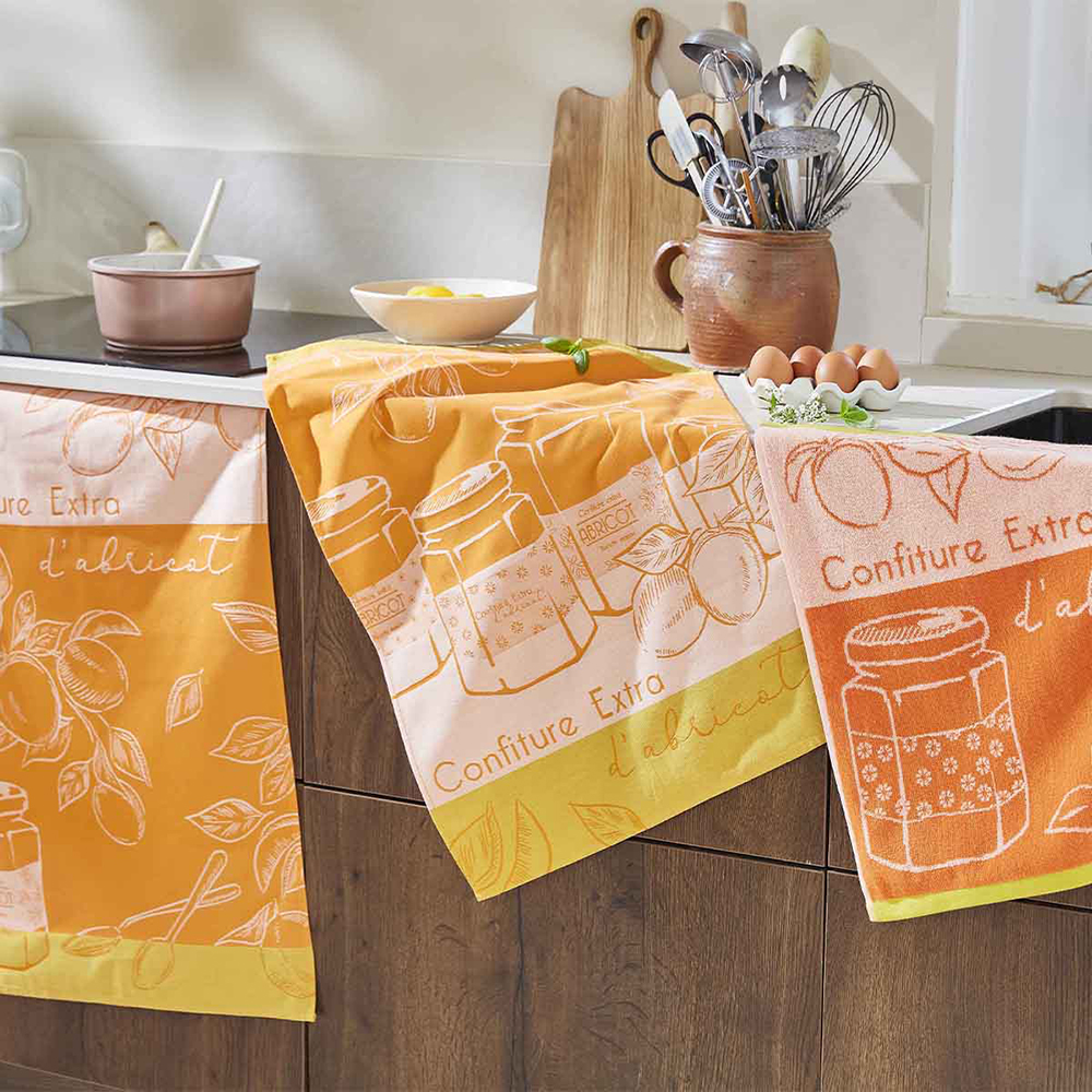 Torchon en jacquard de coton EPICES COLOMBO - ESSIX
