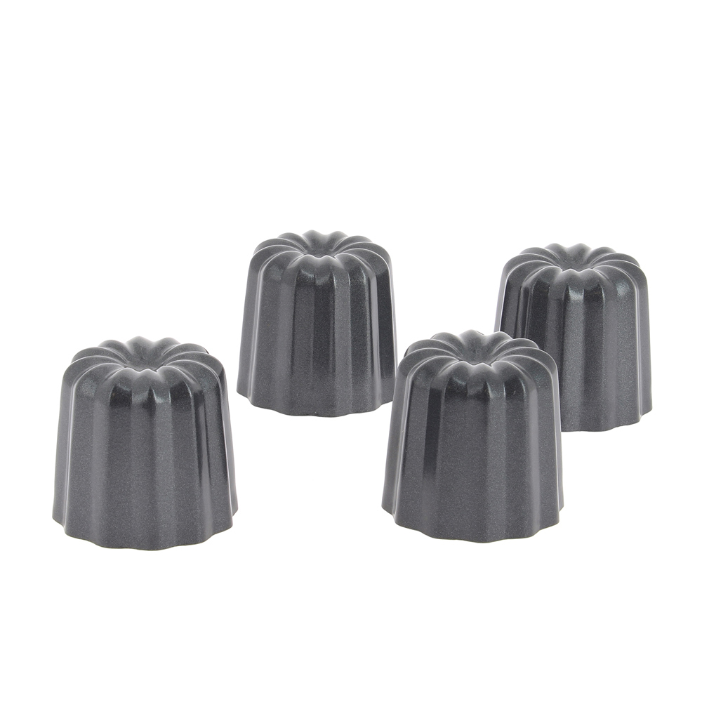 De Buyer - Moule à Tarte Rond Canelé En Acier Antiadhésif 20 Cm - Noir