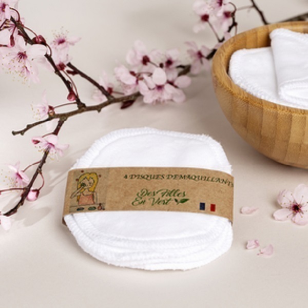 16 Lingettes Démaquillantes Lavables + Panier - Réutilisables - Jaune - Neuf