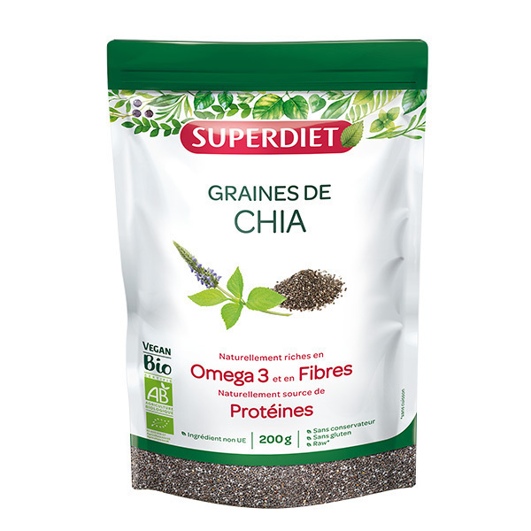 Graines De Chia Bio - 2 Sachets De 1 KG Chacun - Qualité Supérieure - Sans Gluten - Marque Alpha Natura