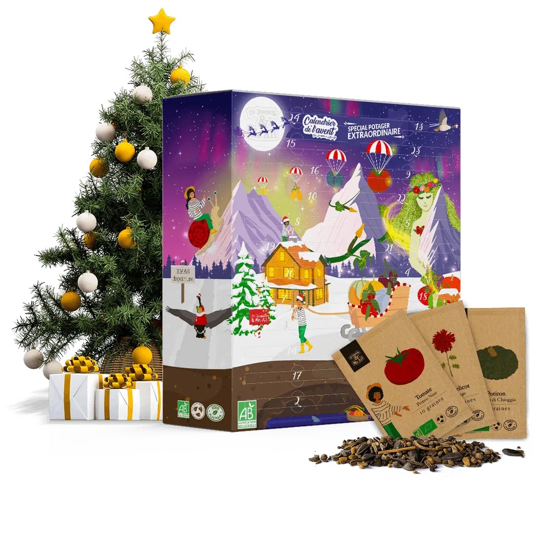 Calendrier De L'Avent Jardinier - 25 Sachets De Graines à Gratter - Aromates, Fleurs, Légumes - Cadeau Noël - 4
