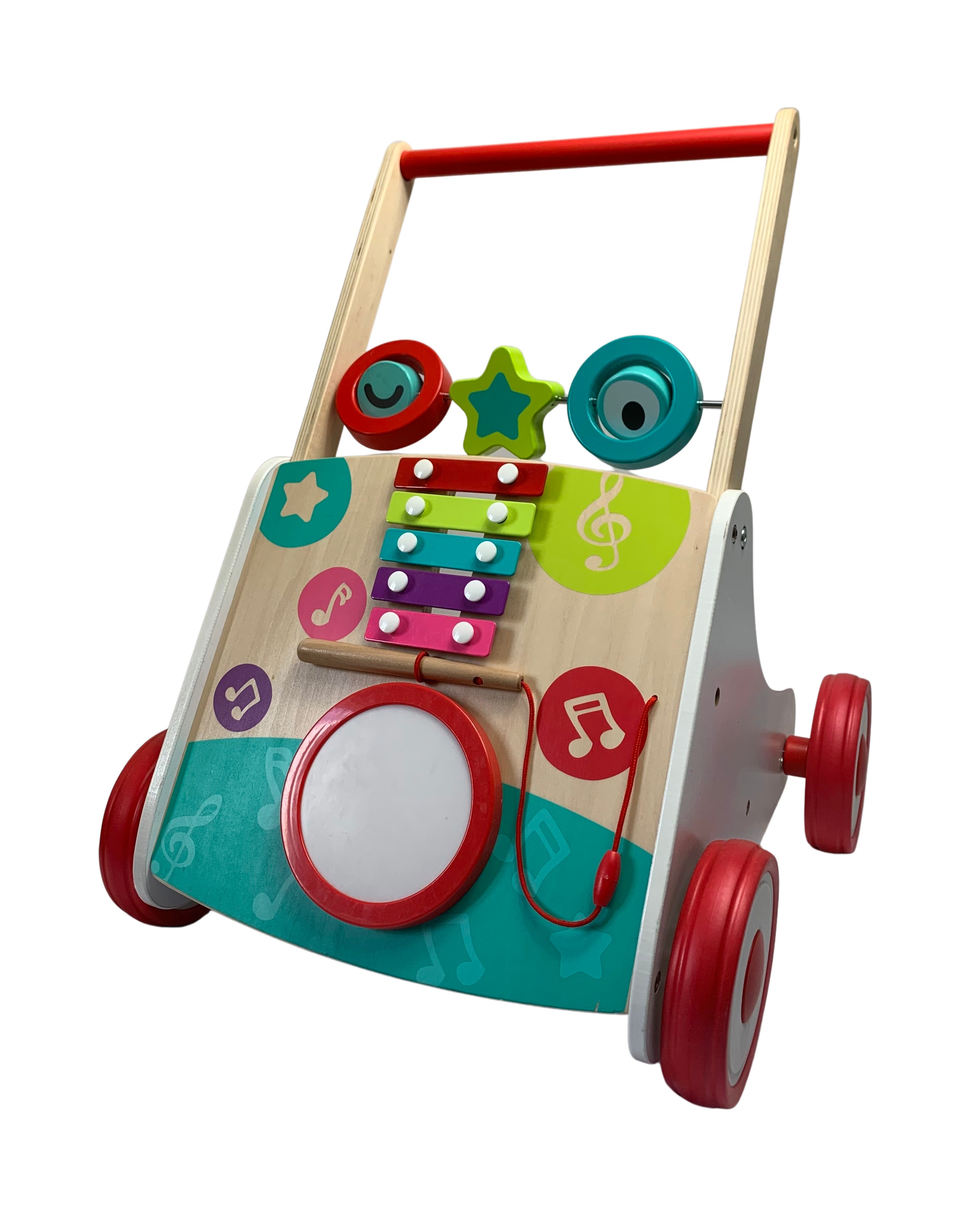 COSTWAY Trotteur 5 En 1 Chariot De Marche Sur Thème Dessert Avec Labyrinthe Horloge Glaces Enfant 1an Jouet Montessori Vert