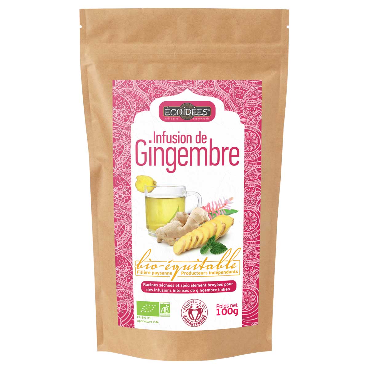Infusion de gingembre bio 100g | Greenweez