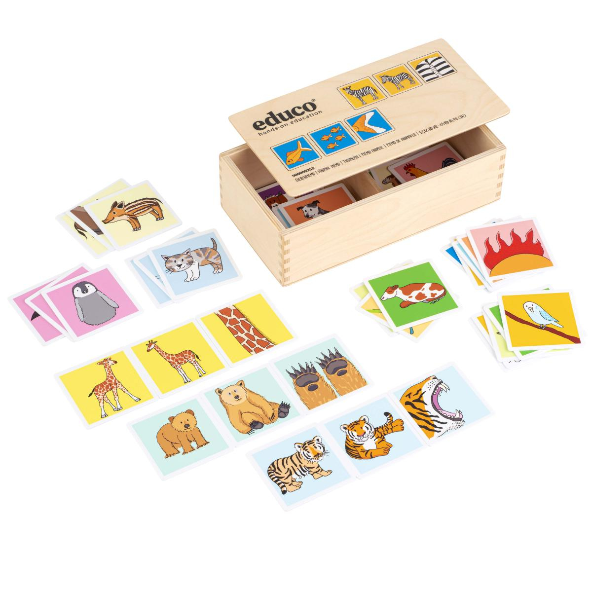 Goki Mémo Animaux En Bois – Jeu Éducatif De Mémoire, Dès 3 Ans – 2041373