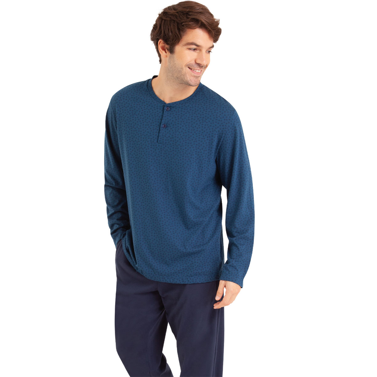 Best Pyjama Eminence Soldes Discount Ensemble Pyjama Col T Pour Homme En Coton Bio Bleu