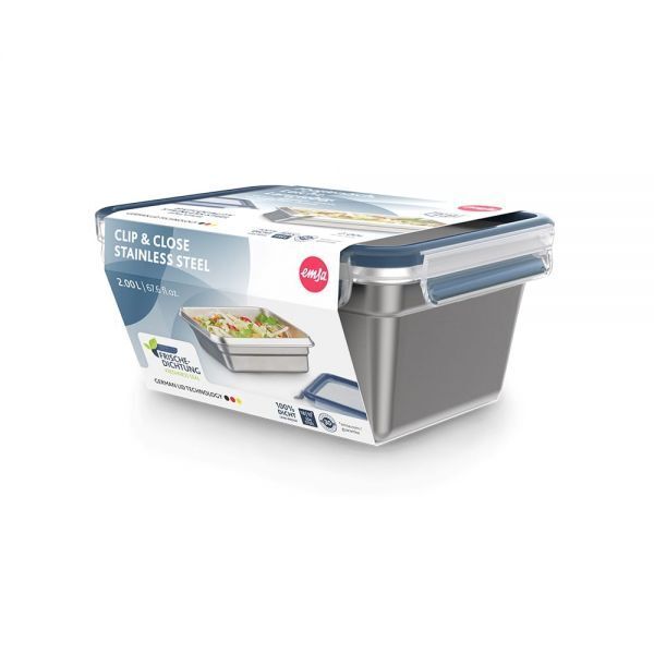Lot De 2 Boîtes Alimentaires Inox 304 Avec Couvercle - 2,9 L - Hermétiques, Lavables Lave-vaisselle - Pour Charcuterie, Fromage, Légumes