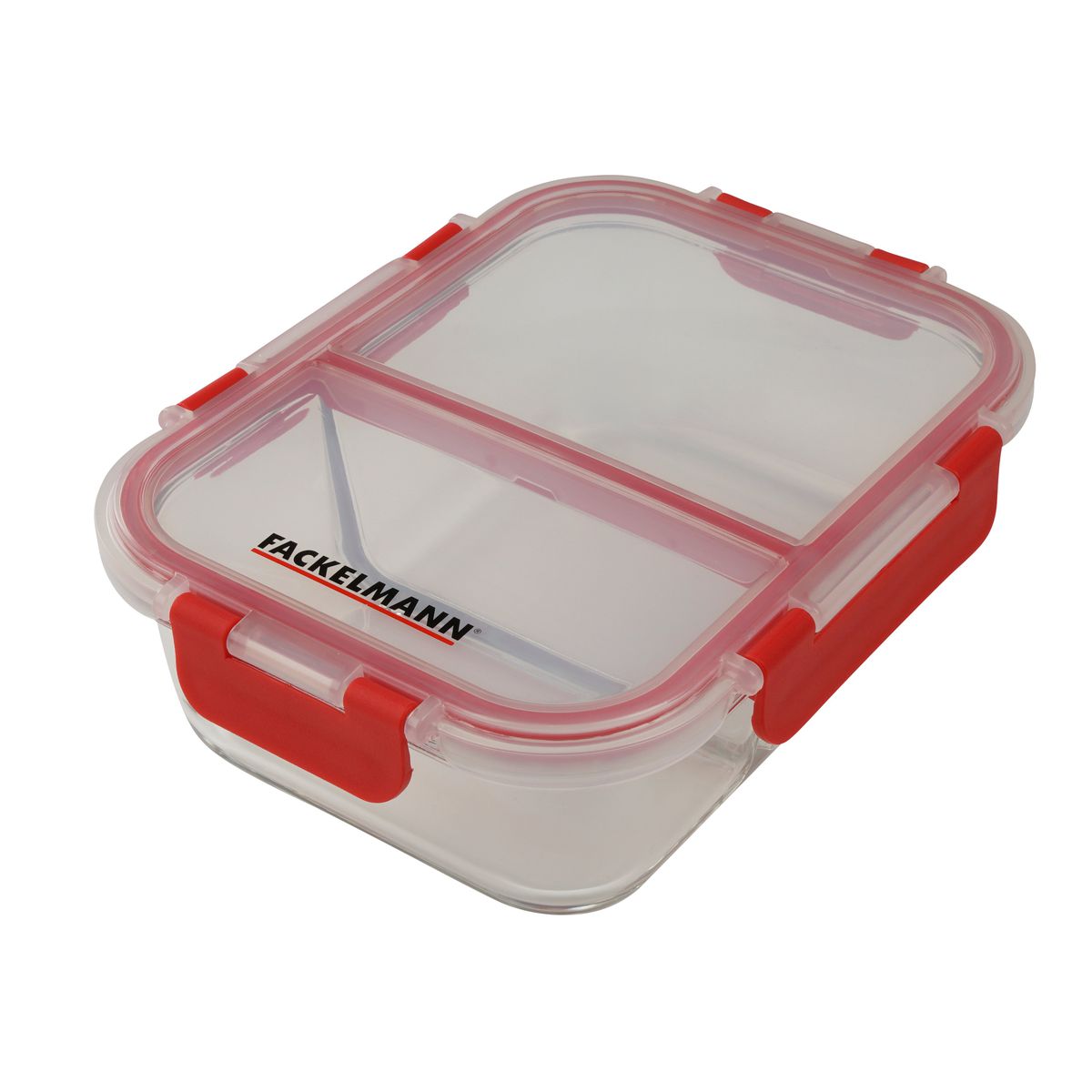 Boîte à Lunch Officielle AC Milan Rouge - 2 Compartiments, Plastique Organique, Produit Officiel Supporters