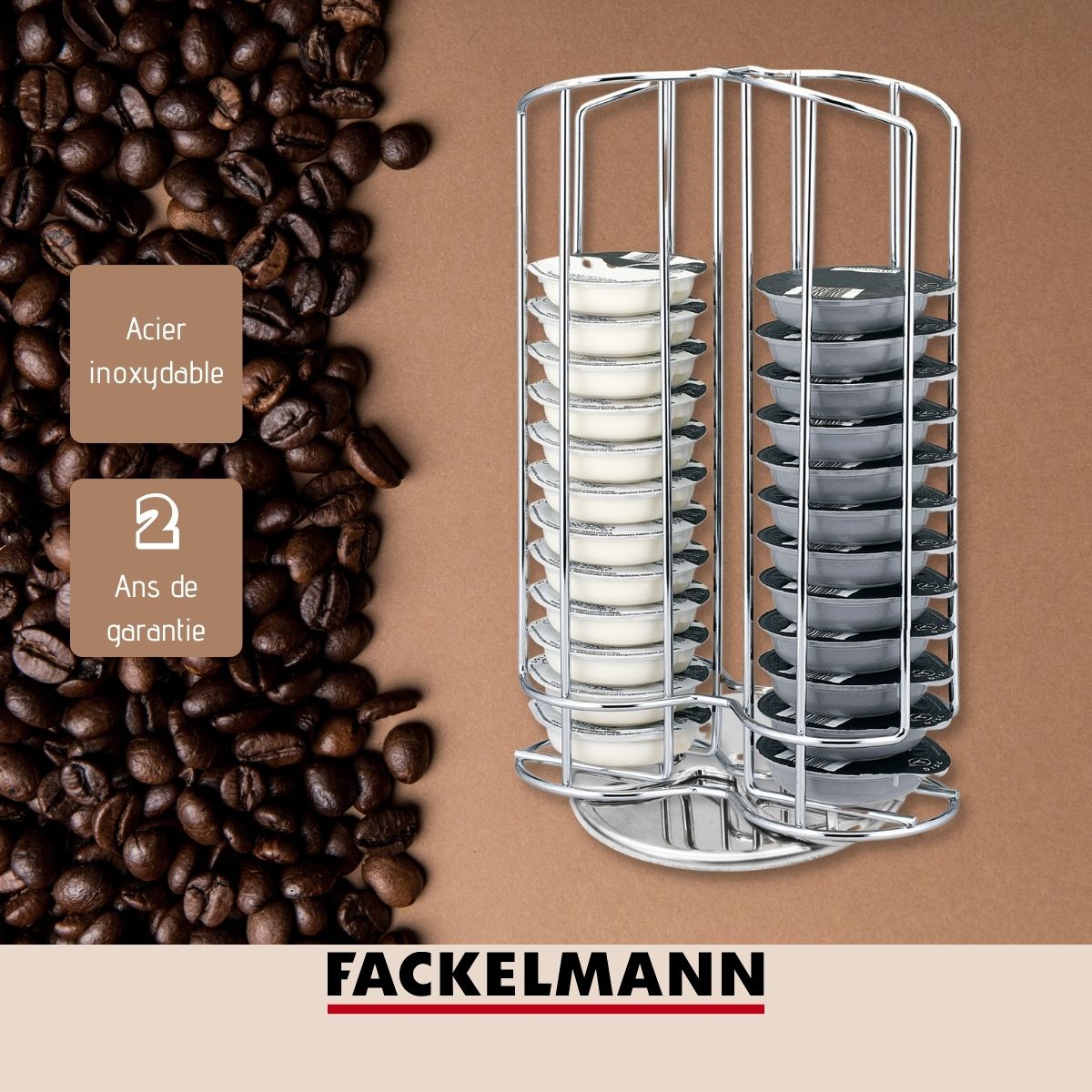 Porte-capsules Dolce Gusto Fackelmann - Gris - Modèle Z8 - Neuf Sous Emballage