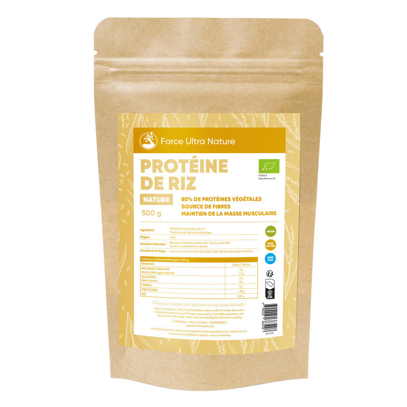 PROTEINE DE RIZ BIO NATURE 500g Greenweez — free download