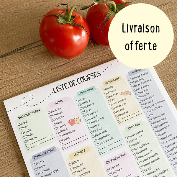 25 listes de courses à cocher - diminuer la charge mentale | Greenweez