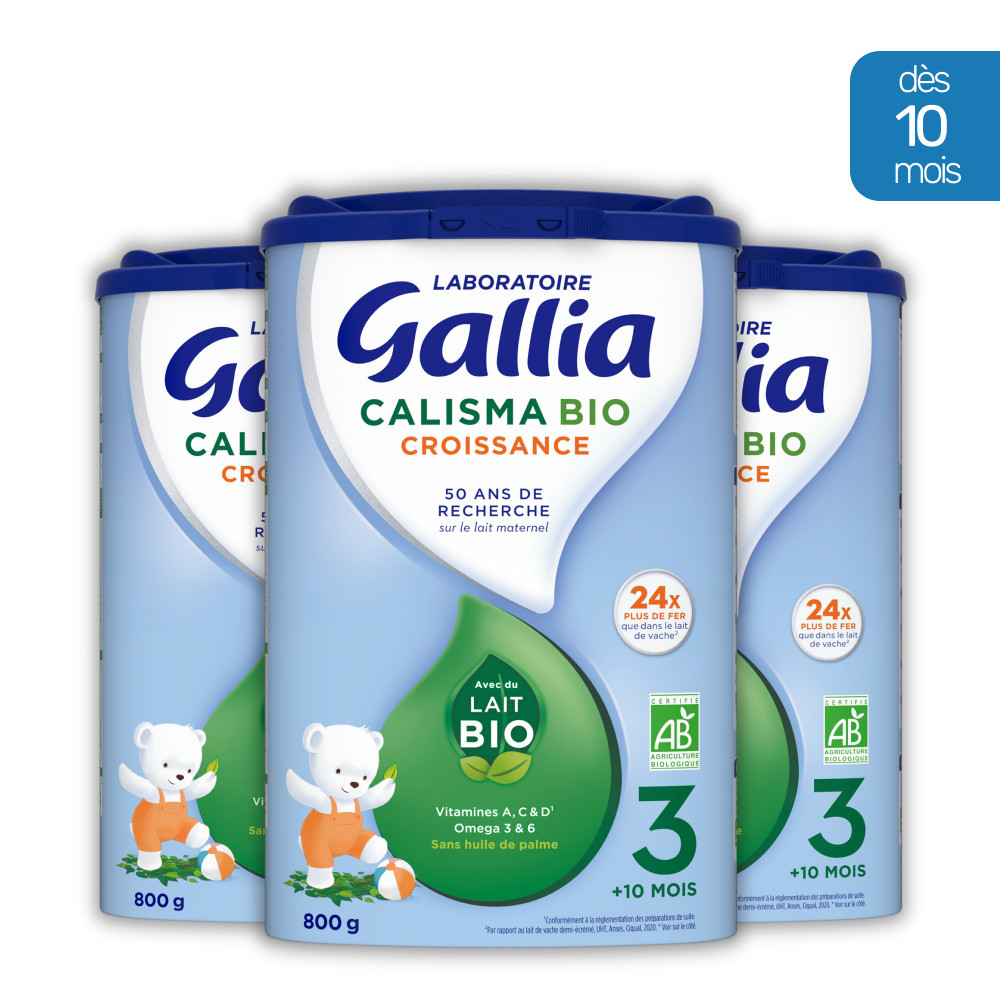 Gallia Galliagest Premium 3 Croissance – Lait Poudre Bébé 12 Mois à 3 Ans 800g – Digestion Facile