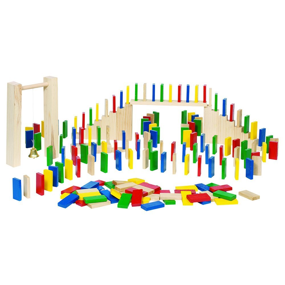 Goki XXL Domino – Großes Dominospiel Aus Hochwertigem Holz (56758) – Mehrfarbig