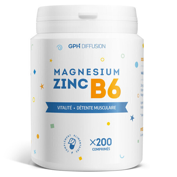 Magnésium + Zinc + B6 200 Comprimés Greenweez