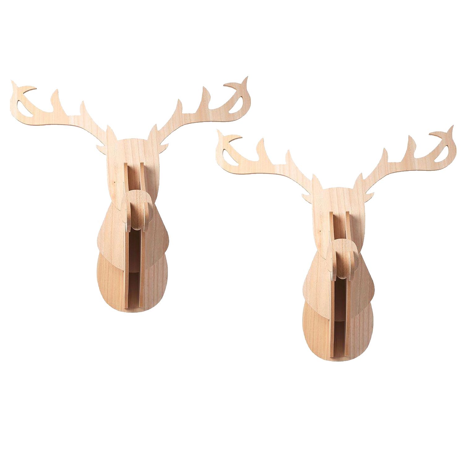 houtbewerker - timmerfabriek - tête de cerf en bois massif