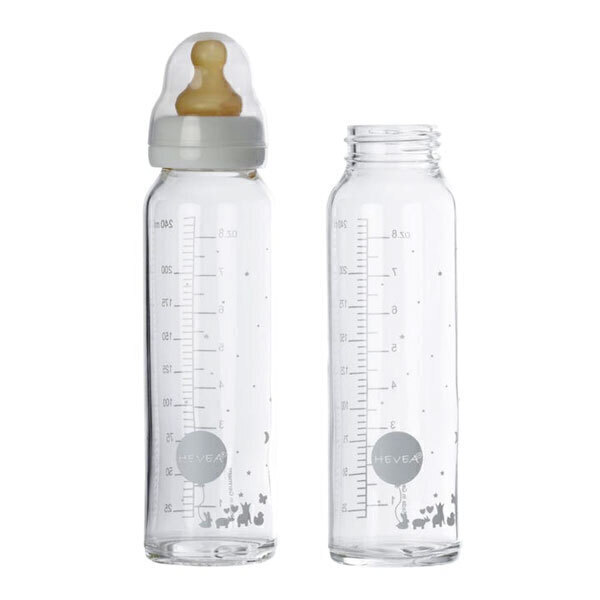 Kit Lait Bébé En Biberon Transparent Avec Tétine En Caoutchouc