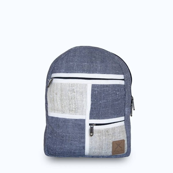 Sac à Dos Écologique En Chanvre Et Coton - Fait Main Au Népal - Noir Lavé à La Pierre - Neuf