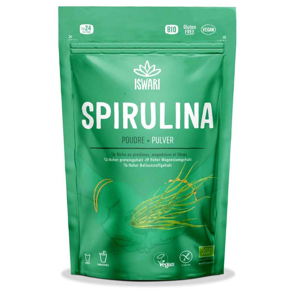 Spiruline En Poudre Bio - Non Irradiée, Sans OGM, Super Aliment énergisant