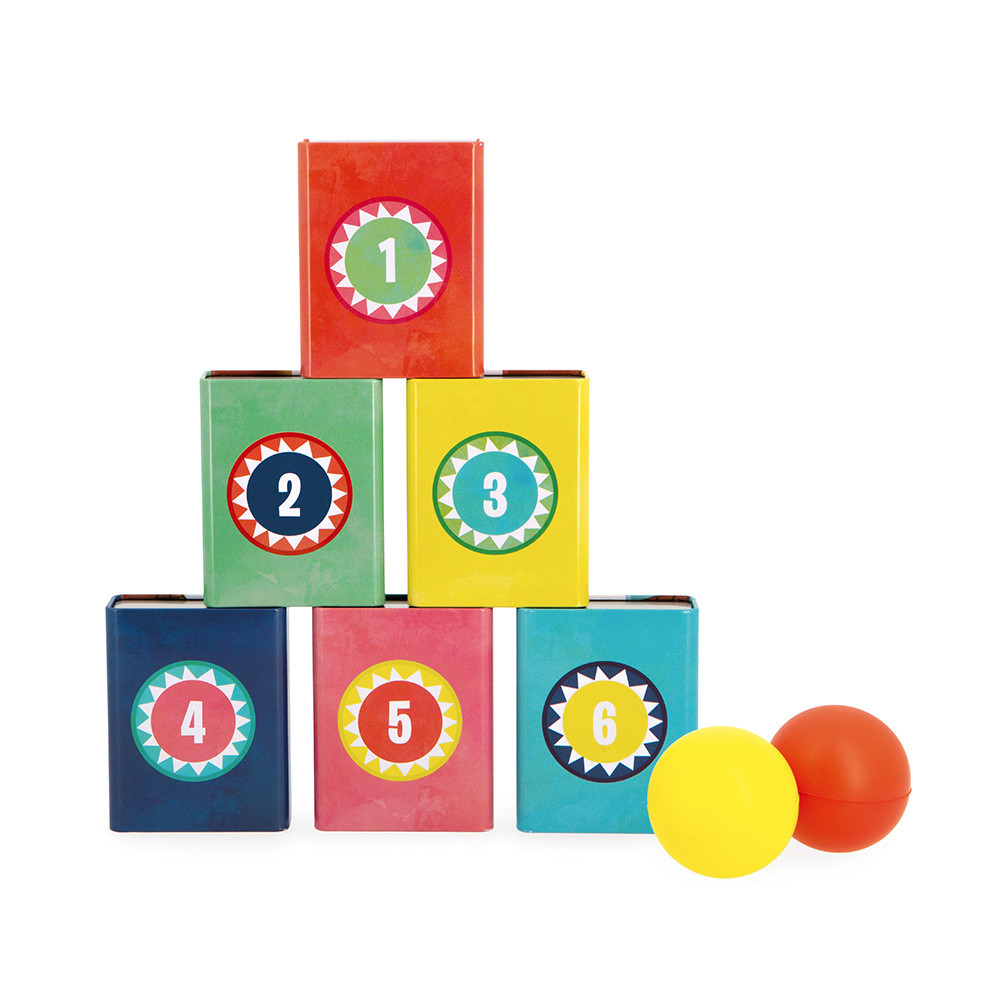 BeToys Jeu De Chamboule-Tout Pyramide - Jeu D'Adresse Et De Lancer Ultra Amusant Pour Enfants !