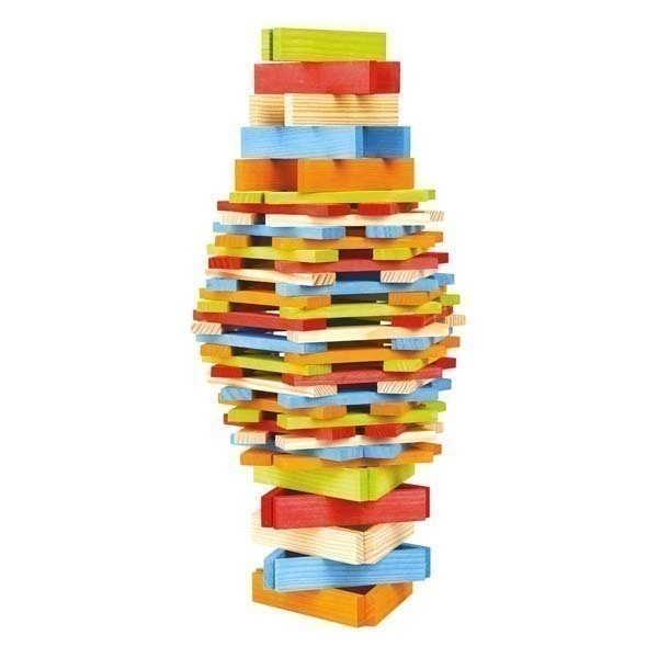 Jeu Société éducatif Tetra Tower Tetris – Jeu D'Équilibre Montessori 48 Ou 64 Pièces – Éducatif Enfants & Adultes Dès 3 Ans (Style Base Blanche 48
