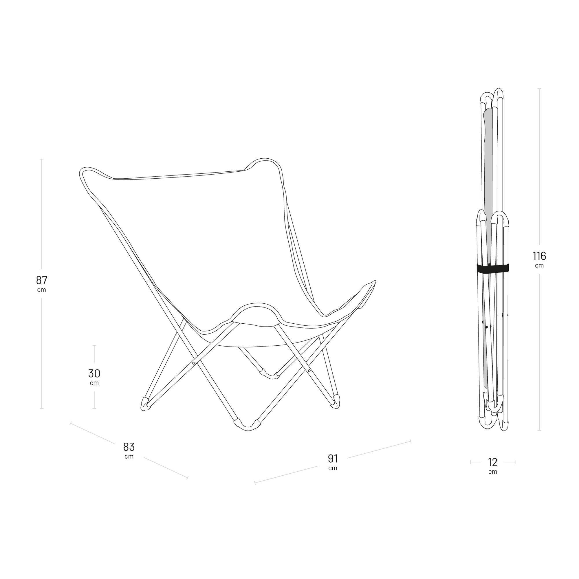 Fauteuil papillon grande largeur POP UP XL Greenweez