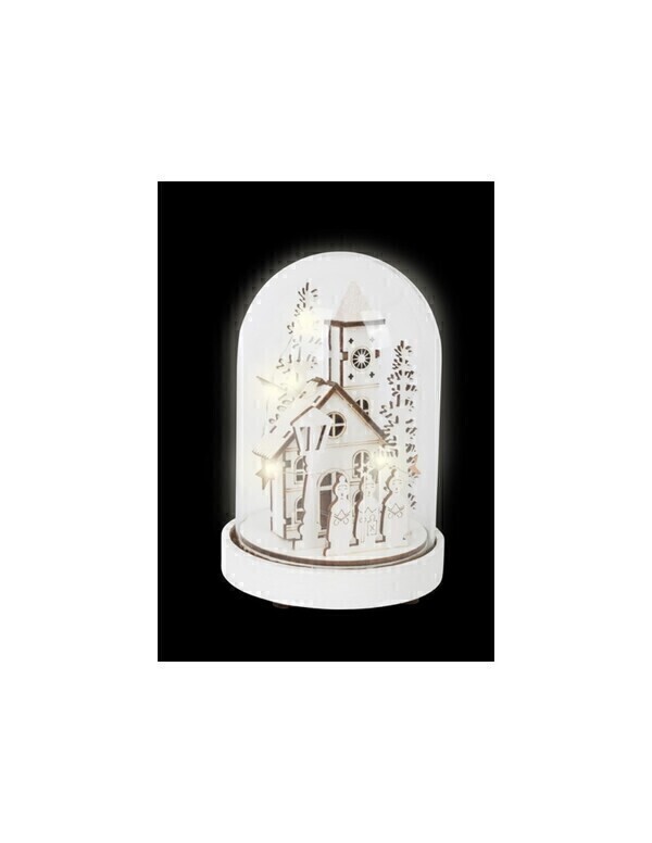 Cloche lumineuse Village enneigé | Greenweez