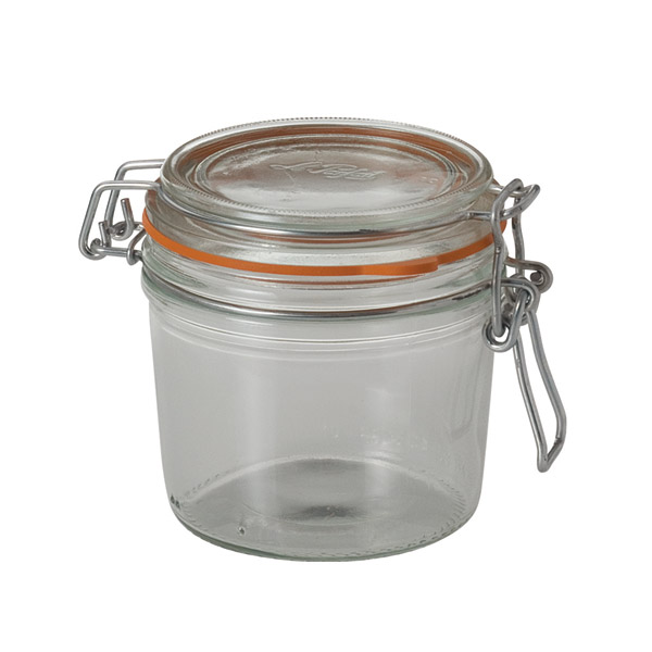 Le Parfait - Lot De 12 Terrines Super 350g - Bocaux Conservation Verre Made In France - Rondelle Orange