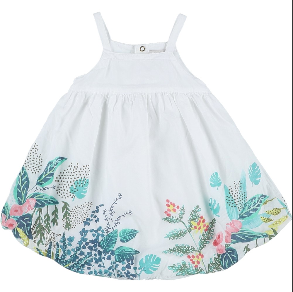 Robe Brodée Catimini Pour Fille 8 Ans - Blanc, Longueur Genou, Manches 3/4