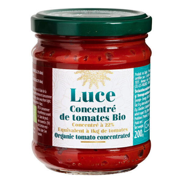 Pâte De Tomate Concentrée 22% - Lot De 6x200g - Bio Italie - Base Sauces, Pizzas, Soupes