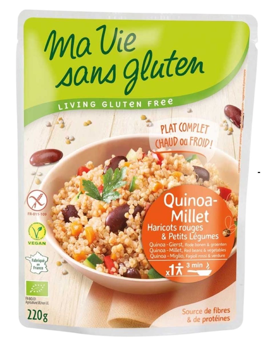 Céréales cuisinées quinoa millet haricots rouges légumes 220 Greenweez