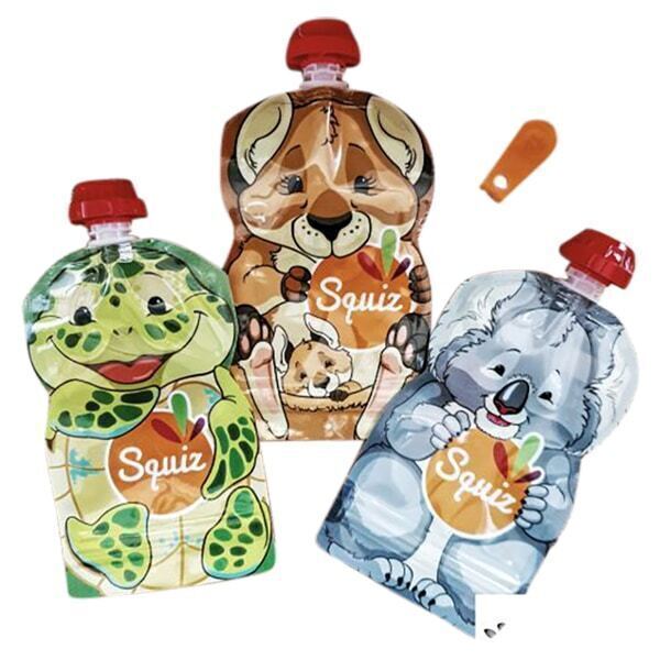 3 gourdes à compote rechargeables NATURE Greenweez