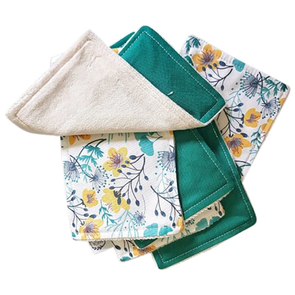 10 Lingettes Lavables En Coton Et Microfibre - Neuf - Marque La Petite Crevette
