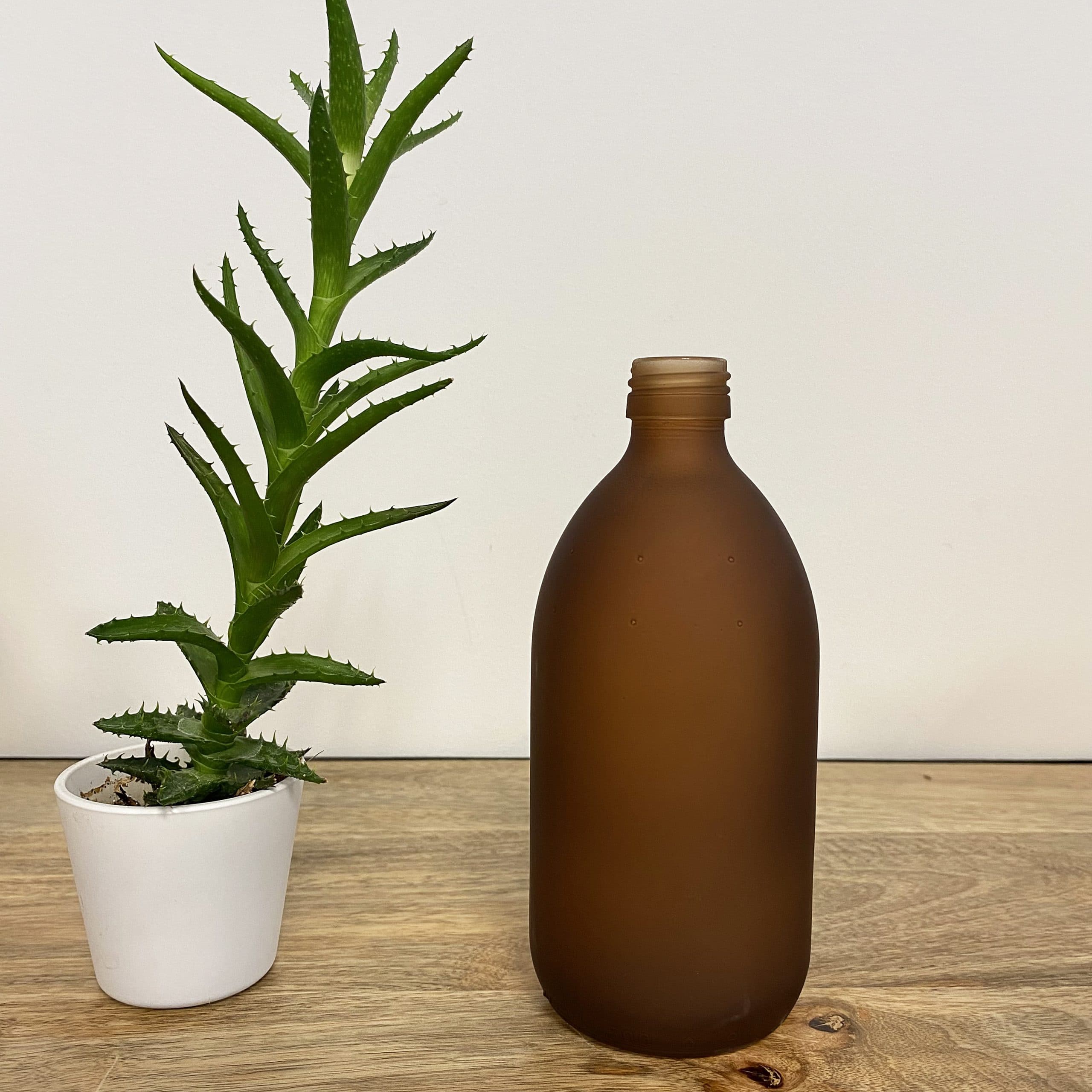 Pot à Chicoré En Verre Fumé – Ancien Pot à épices