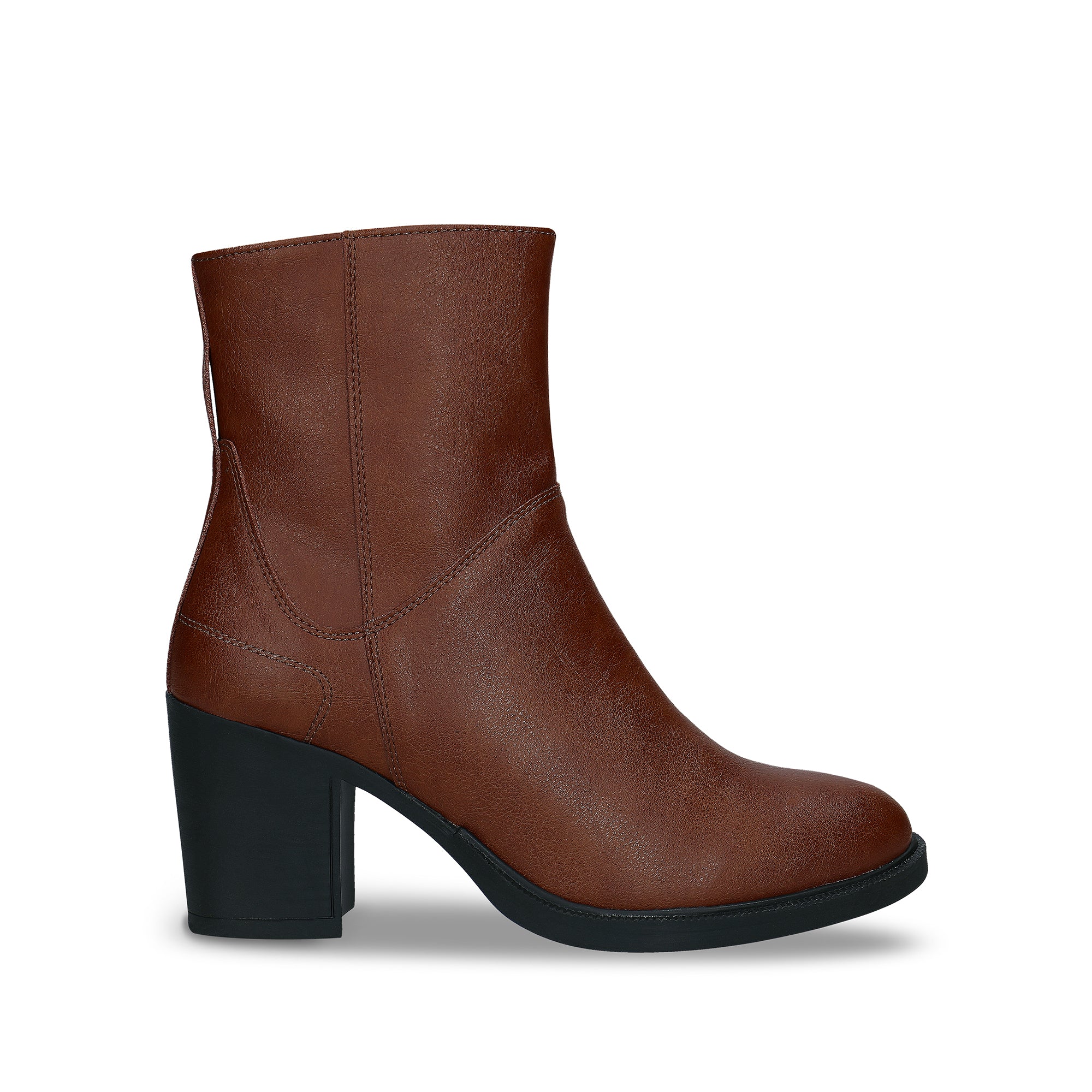 Pantalon paperbag simili cuir bordeaux femme Bréal