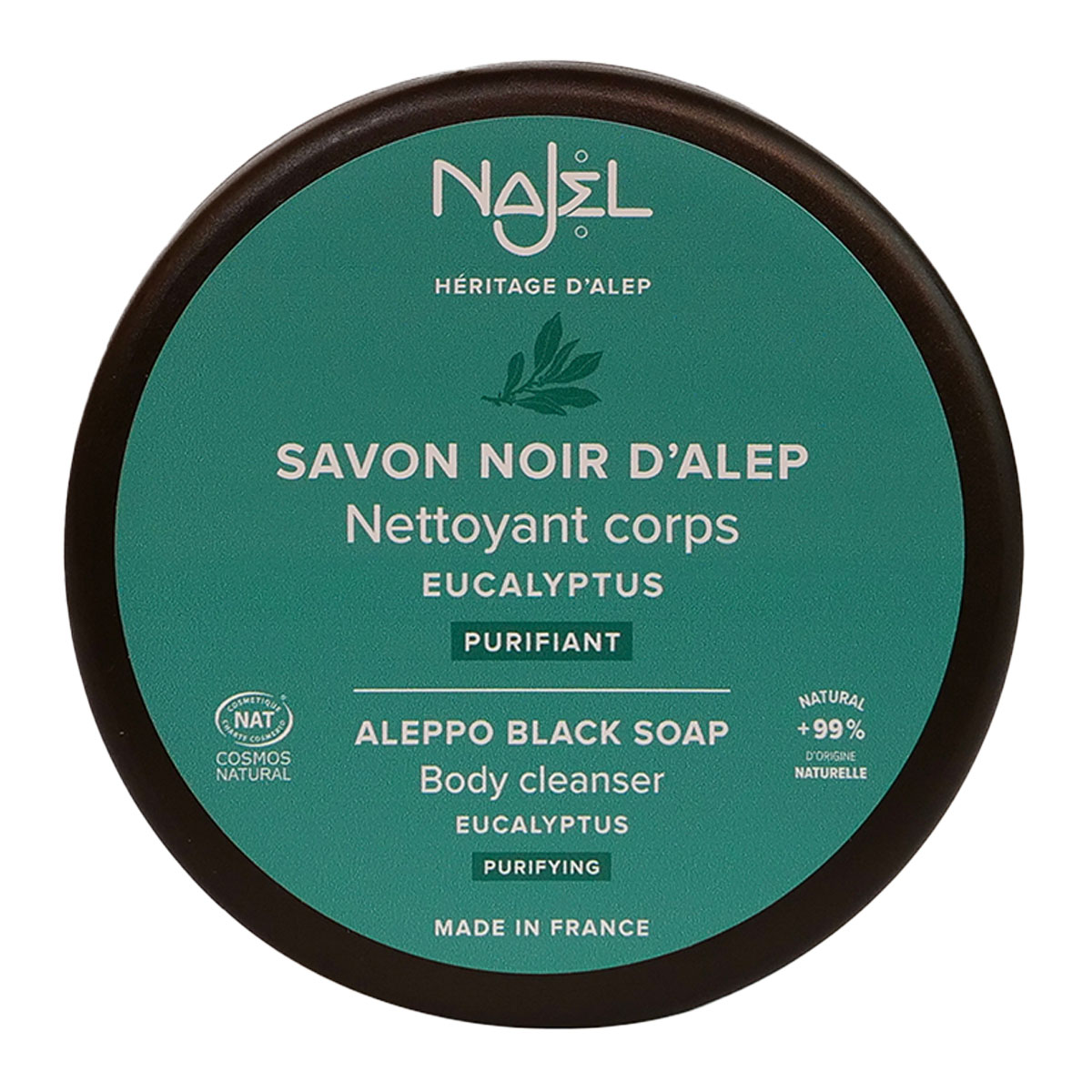Savon Noir BIO Premium à L'Eucalyptus - Marque Alepia - France - Neuf (format Bodymist 30ml ?)