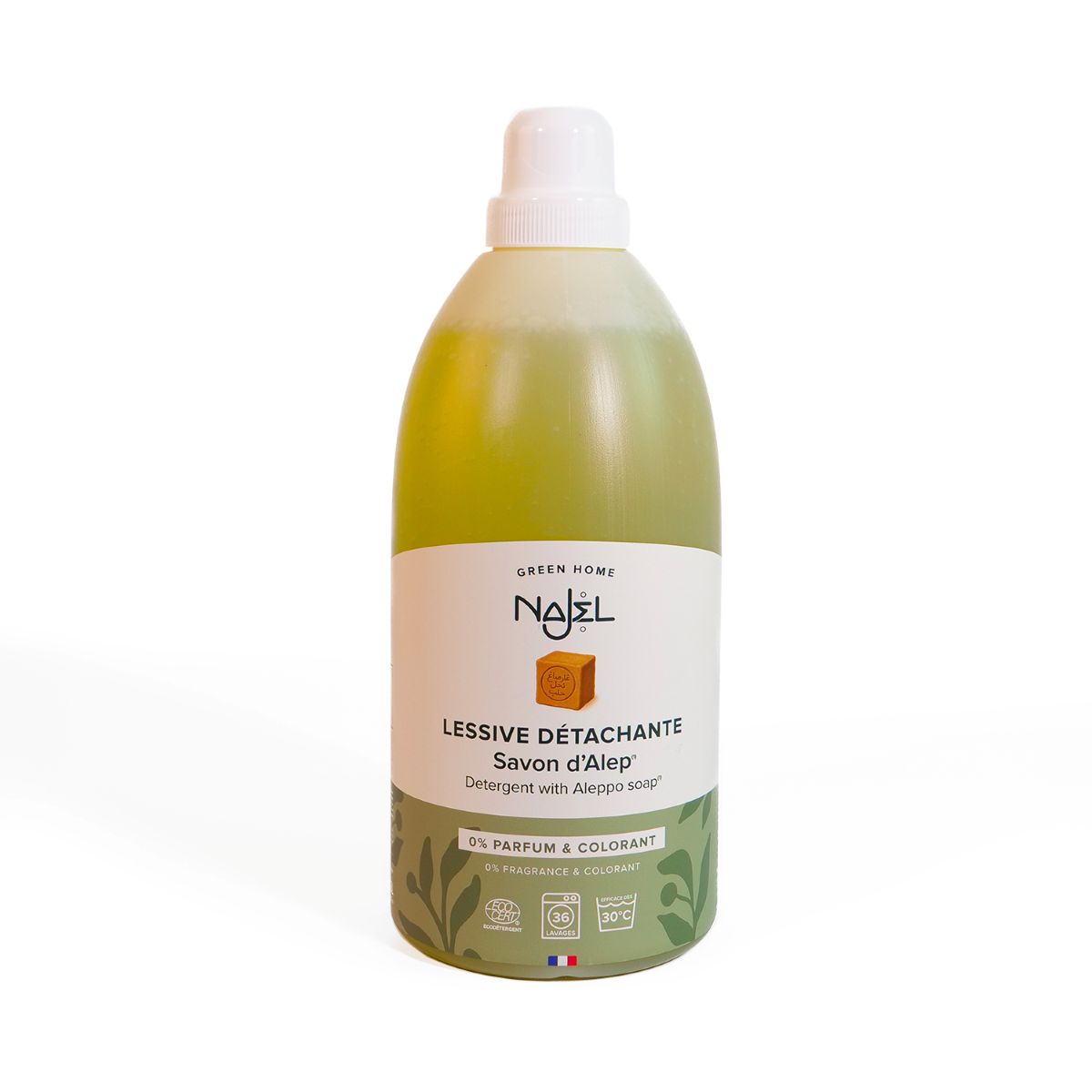Lessive liquide au savon d'Alep sans parfum 2L | Greenweez
